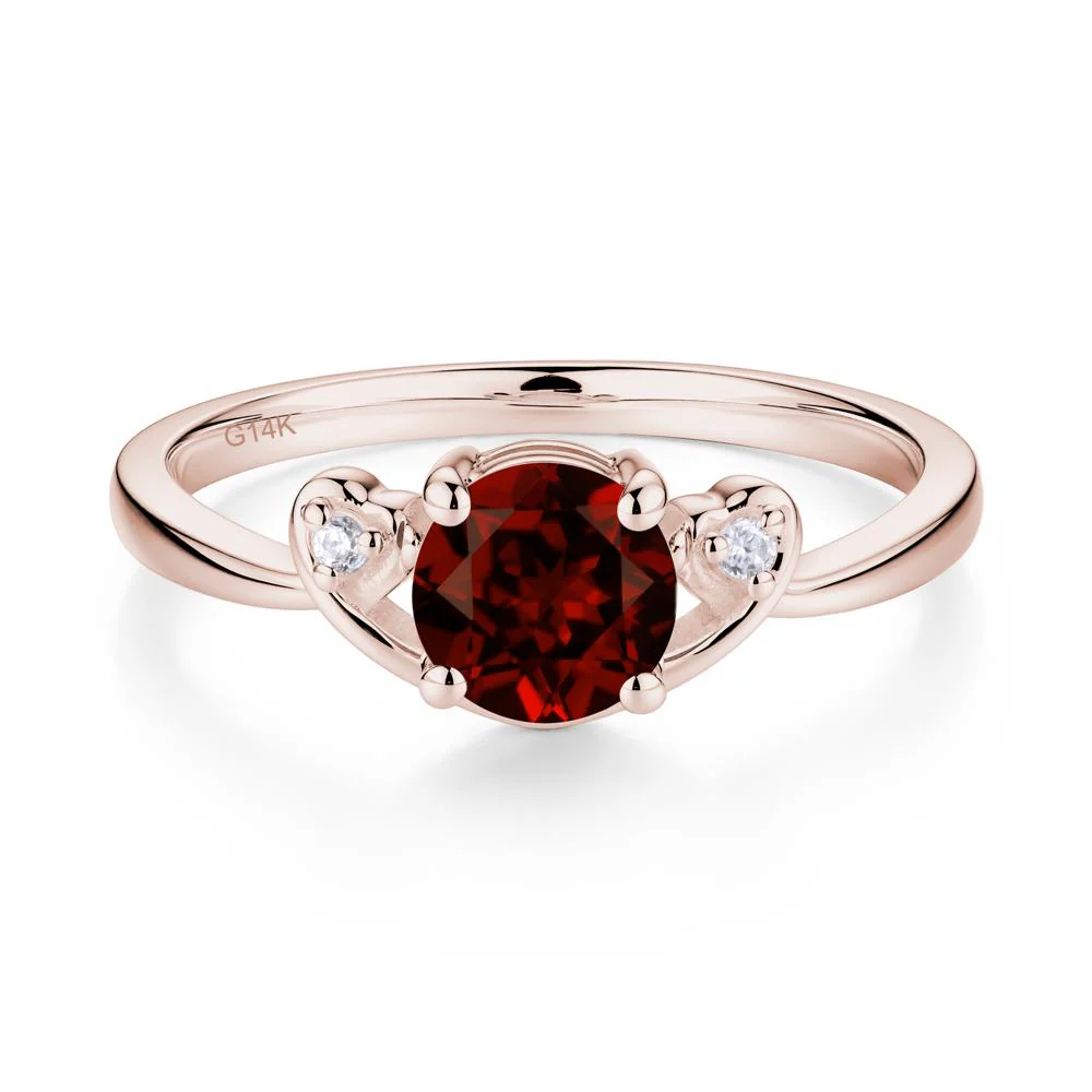 Twist Band Garnet Promise Ring - Image 8