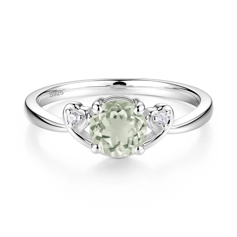 Twist Band Green Amethyst Promise Ring - Image 2