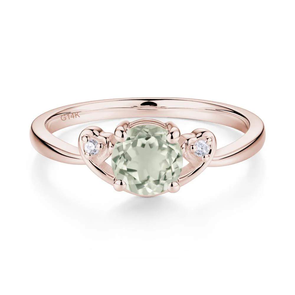 Twist Band Green Amethyst Promise Ring - Image 4