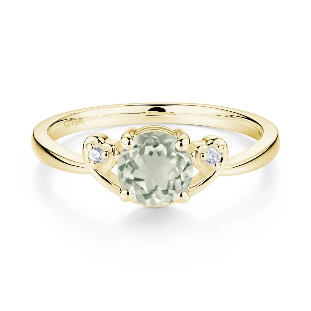 Twist Band Green Amethyst Promise Ring - Image 5