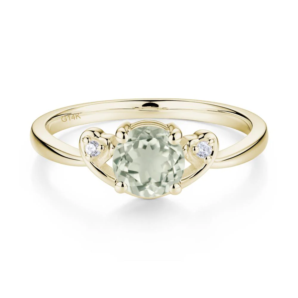 Twist Band Green Amethyst Promise Ring - Image 8