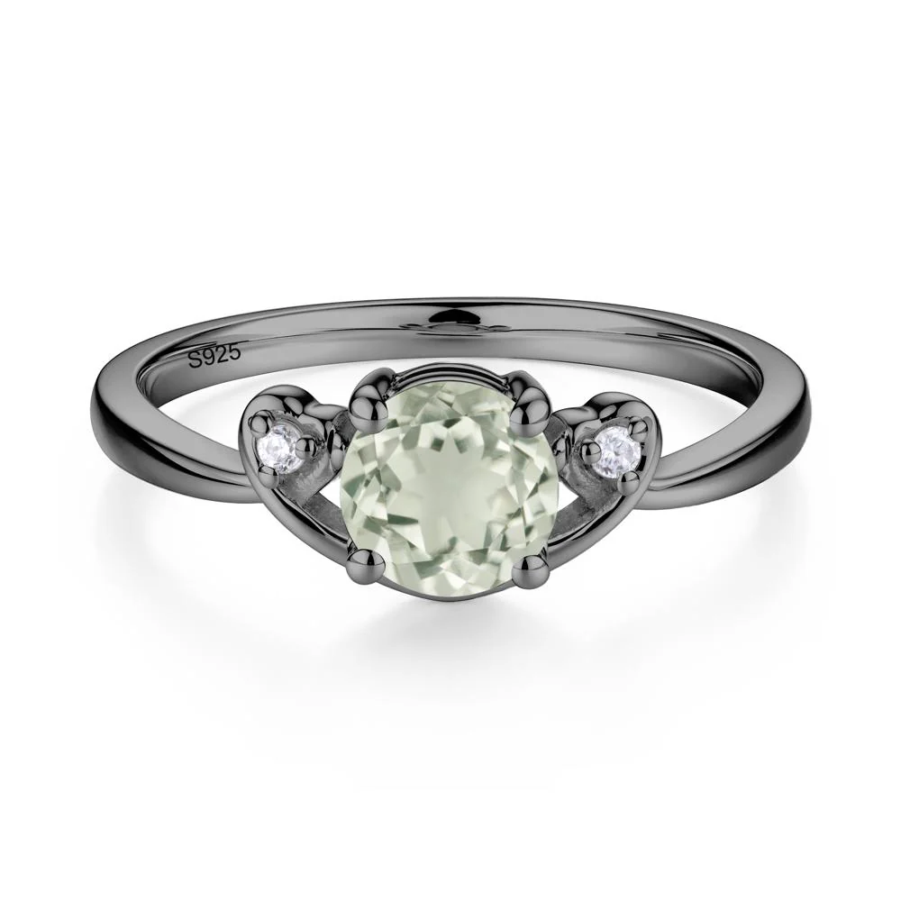 Twist Band Green Amethyst Promise Ring - Image 9