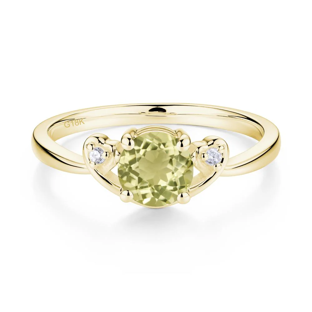 Twist Band Lemon Quartz Promise Ring - Image 7