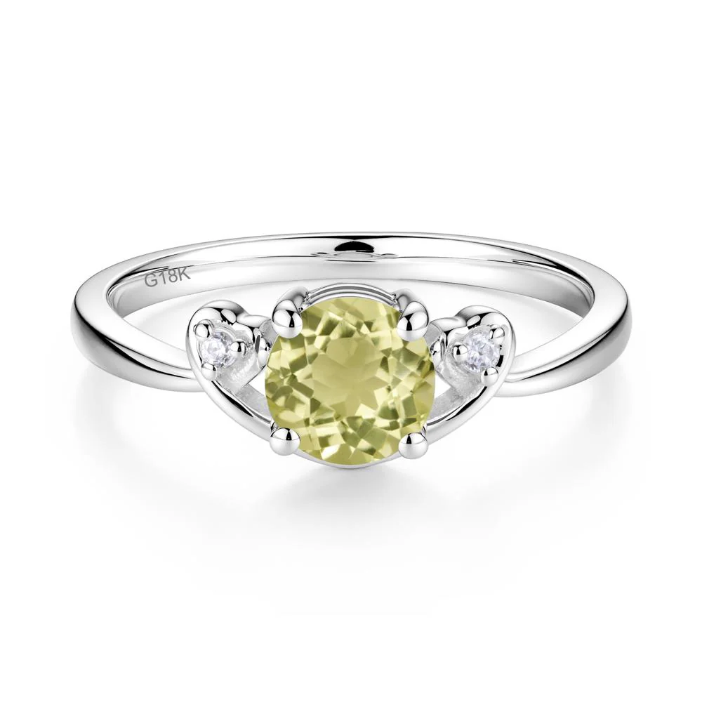 Twist Band Lemon Quartz Promise Ring - Image 8