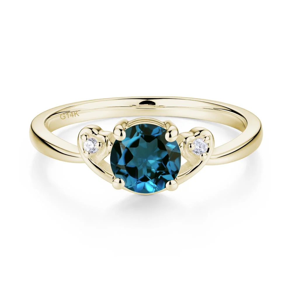 Twist Band London Blue Topaz Promise Ring - Image 5