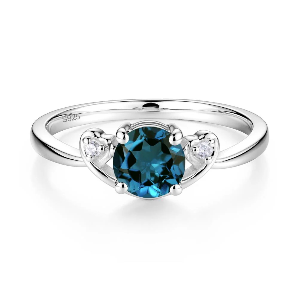 Twist Band London Blue Topaz Promise Ring - Image 7