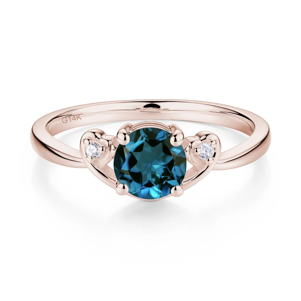 Twist Band London Blue Topaz Promise Ring - Image 8