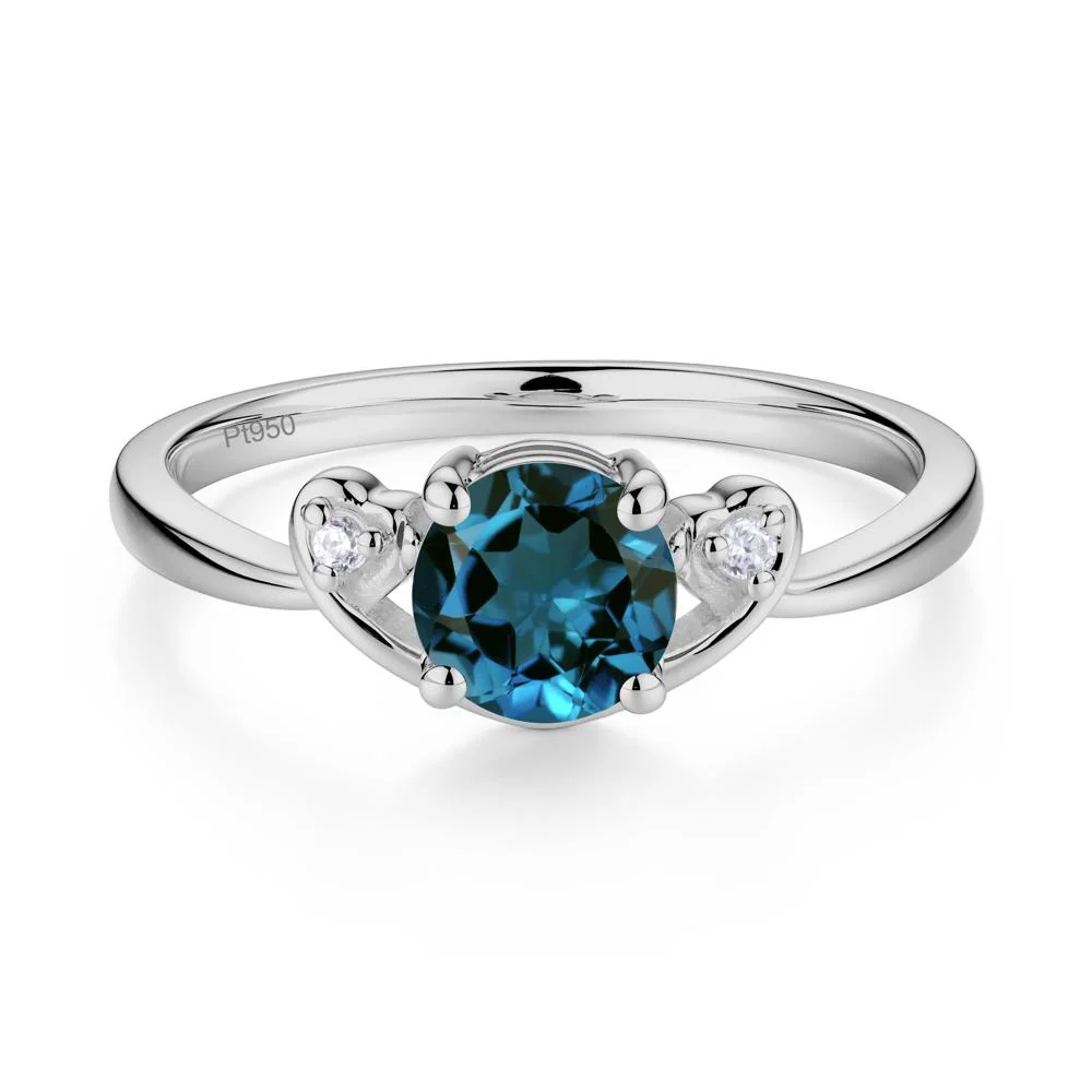Twist Band London Blue Topaz Promise Ring - Image 9