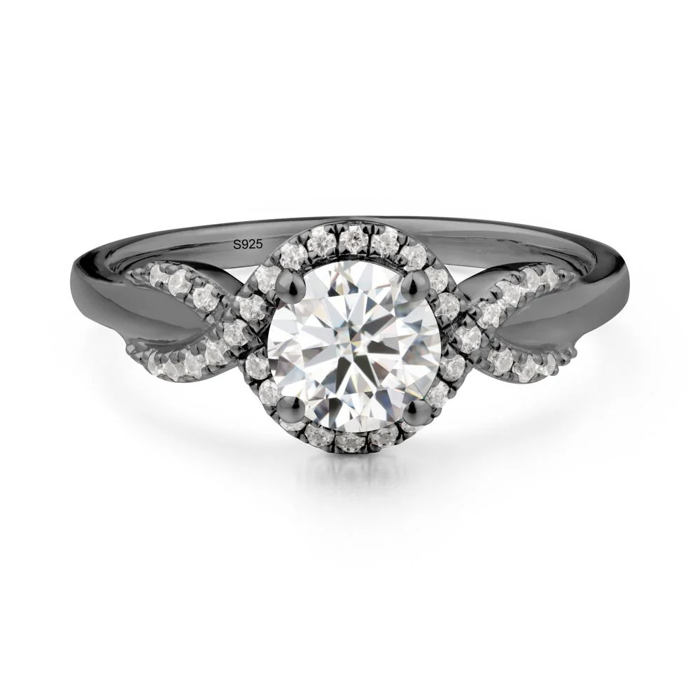 Twist Band Moissanite Engagement Ring - Image 3