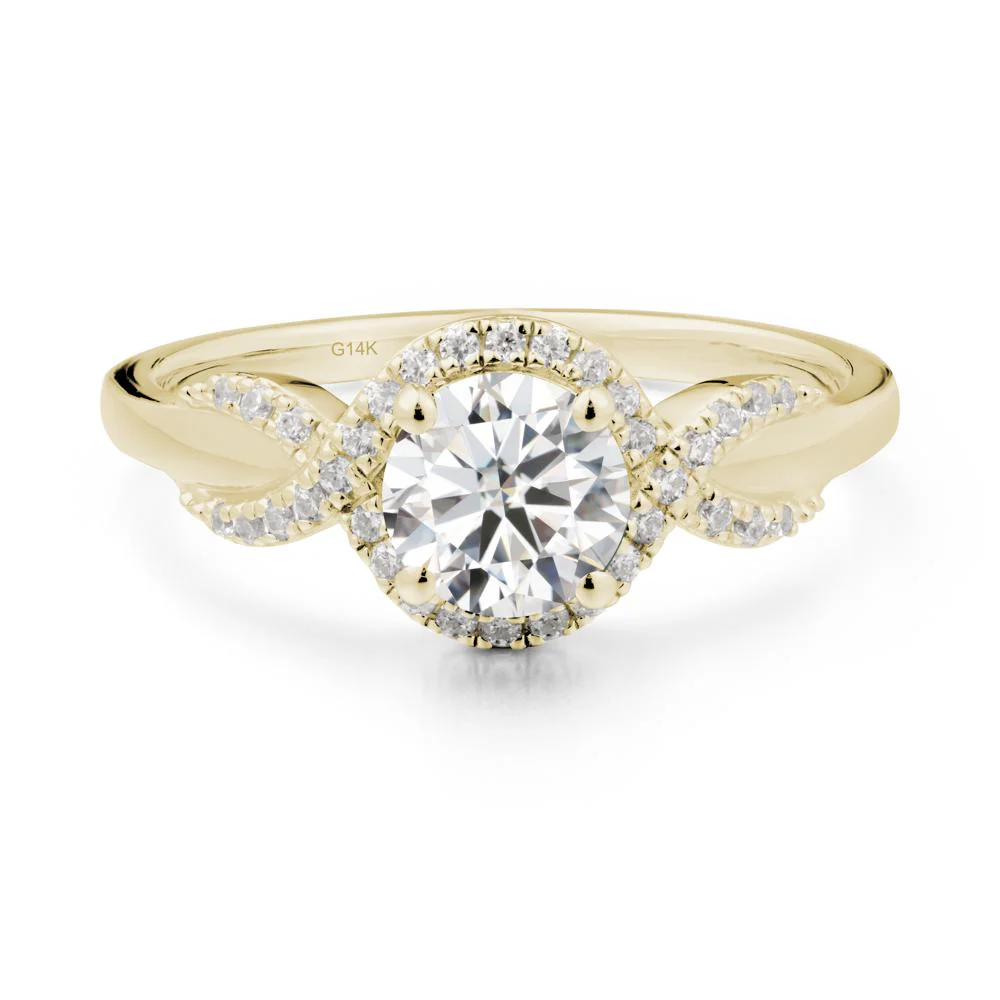 Twist Band Moissanite Engagement Ring - Image 5