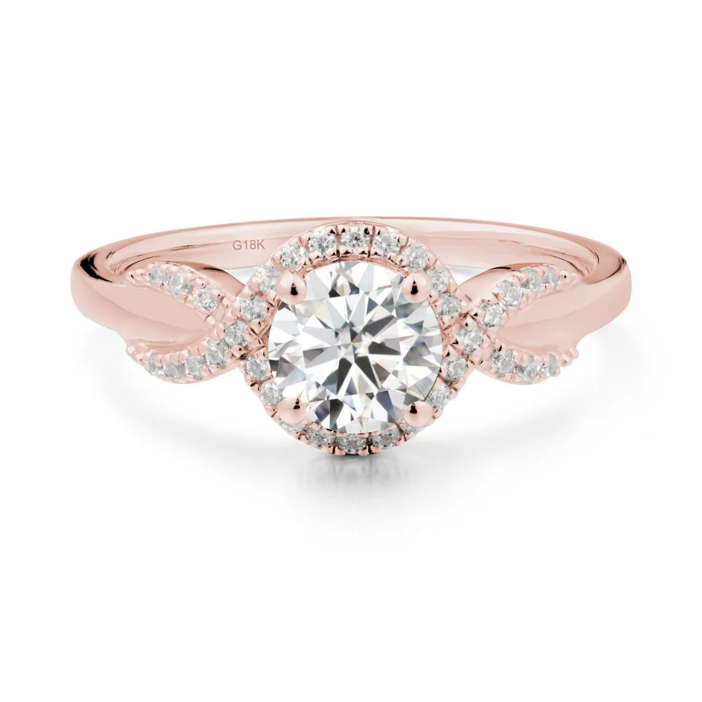 Twist Band Moissanite Engagement Ring - Image 6