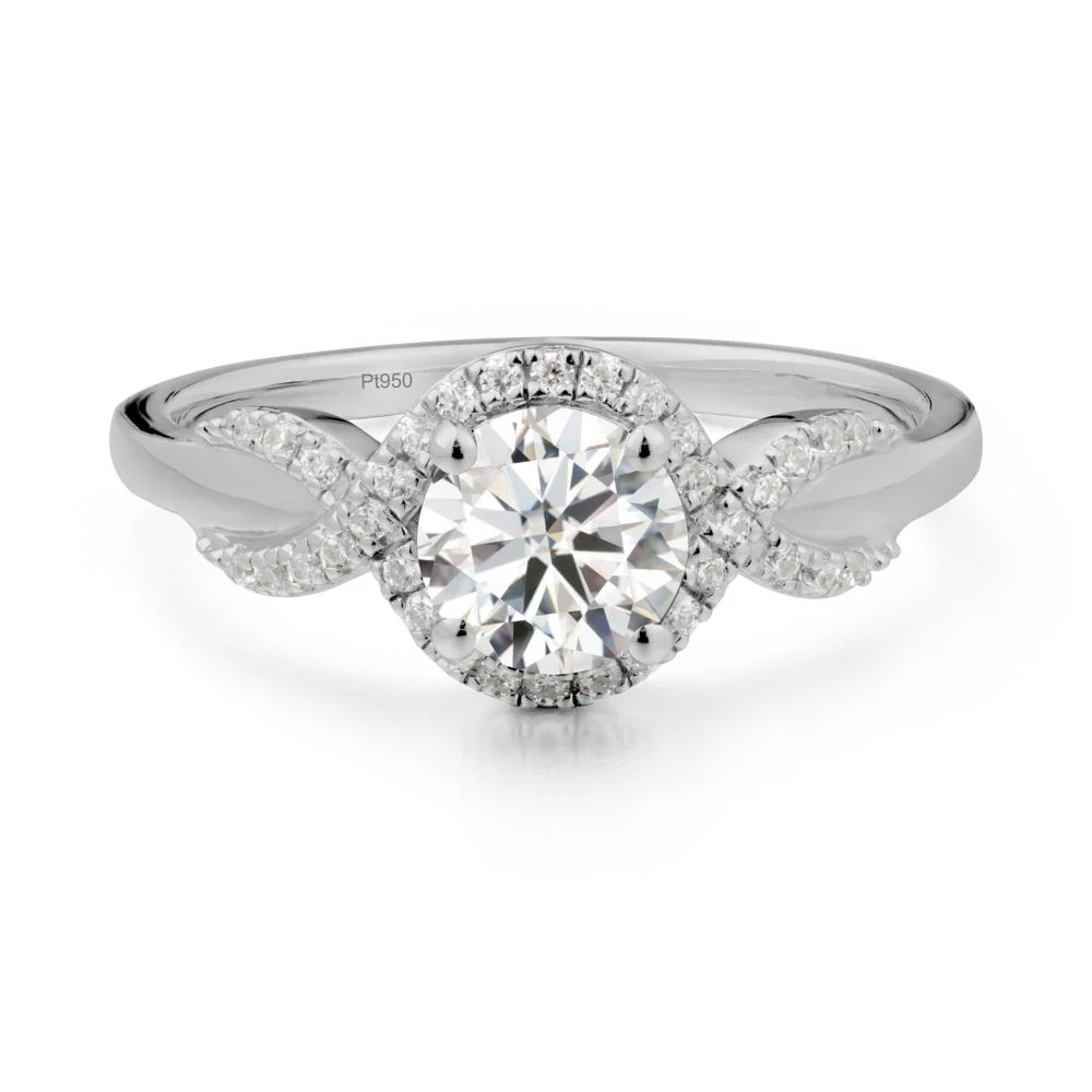 Twist Band Moissanite Engagement Ring - Image 7