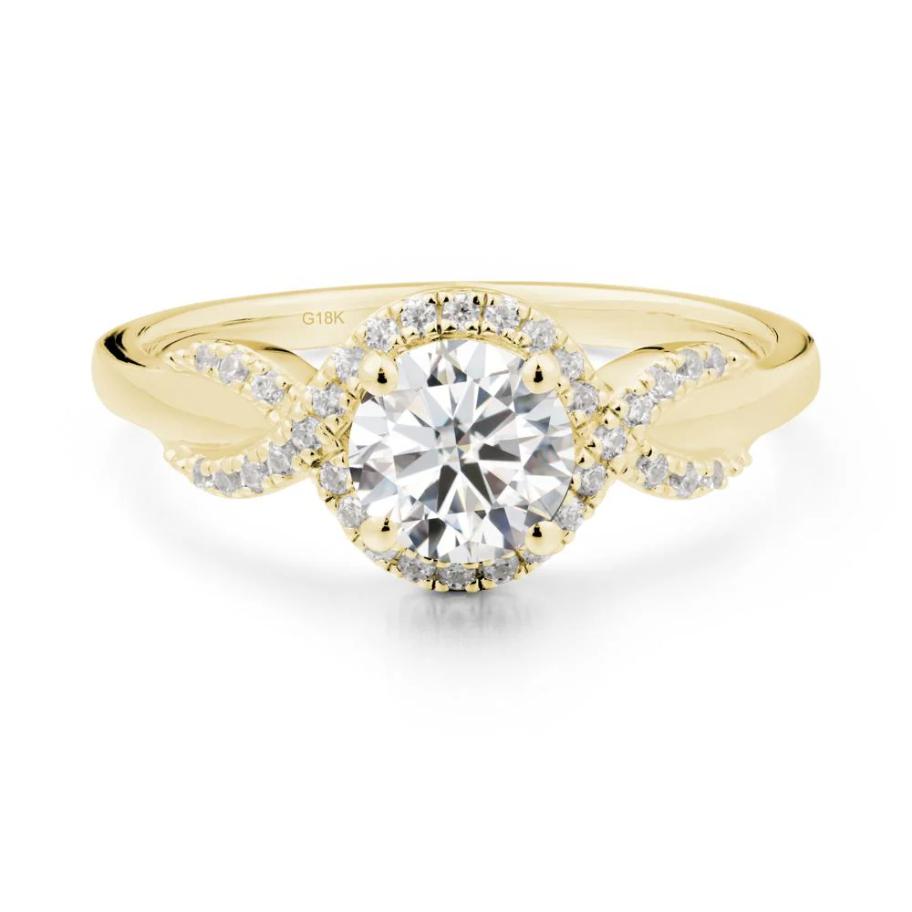 Twist Band Moissanite Engagement Ring - Image 8