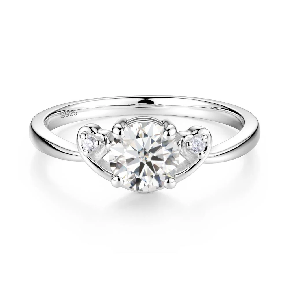Twist Band Moissanite Promise Ring