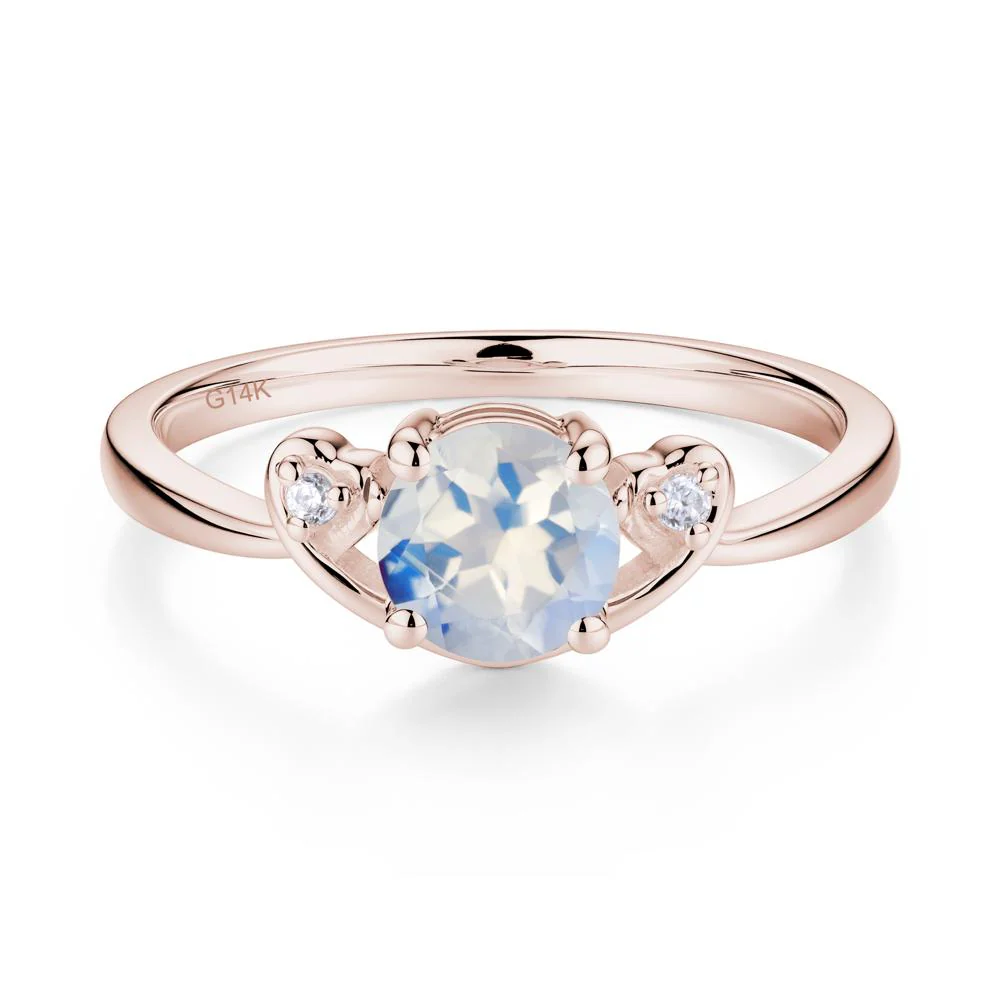 Twist Band Moonstone Promise Ring