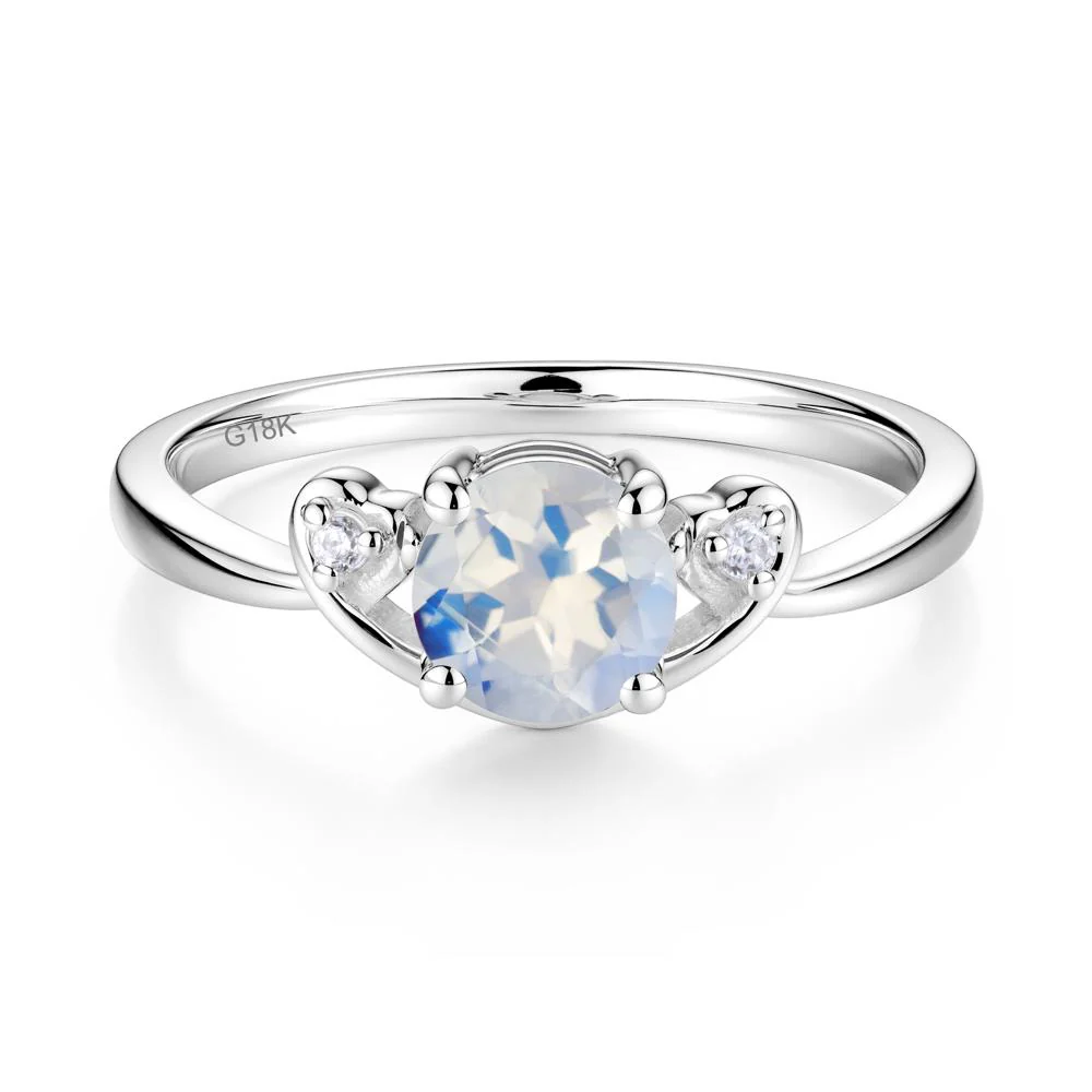 Twist Band Moonstone Promise Ring - Image 7