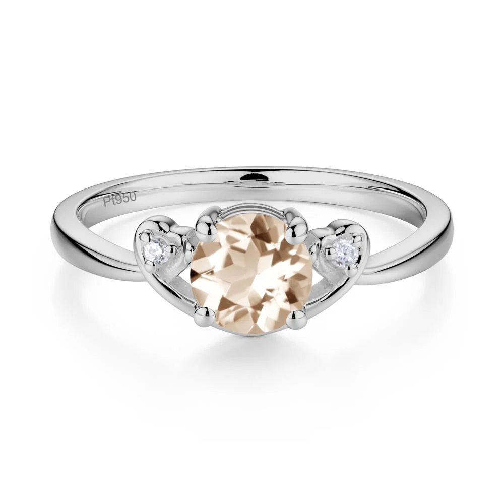 Twist Band Morganite Promise Ring