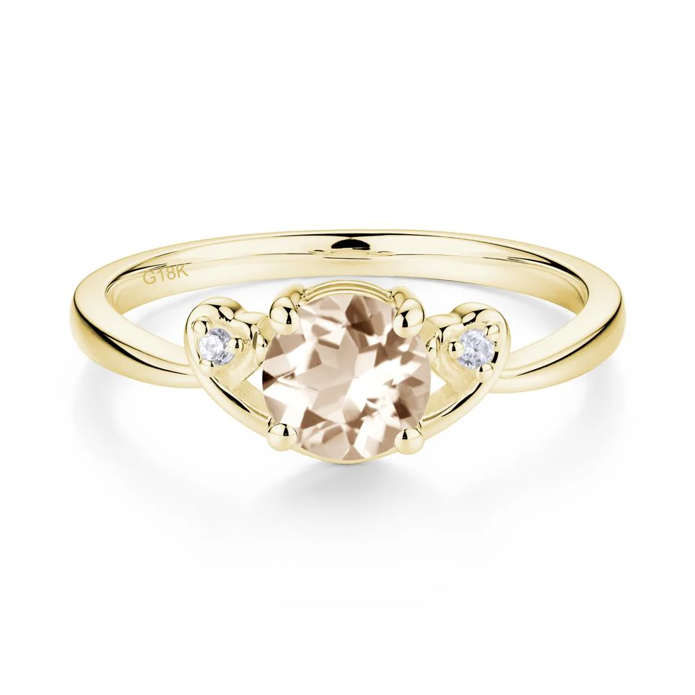 Twist Band Morganite Promise Ring - Image 2