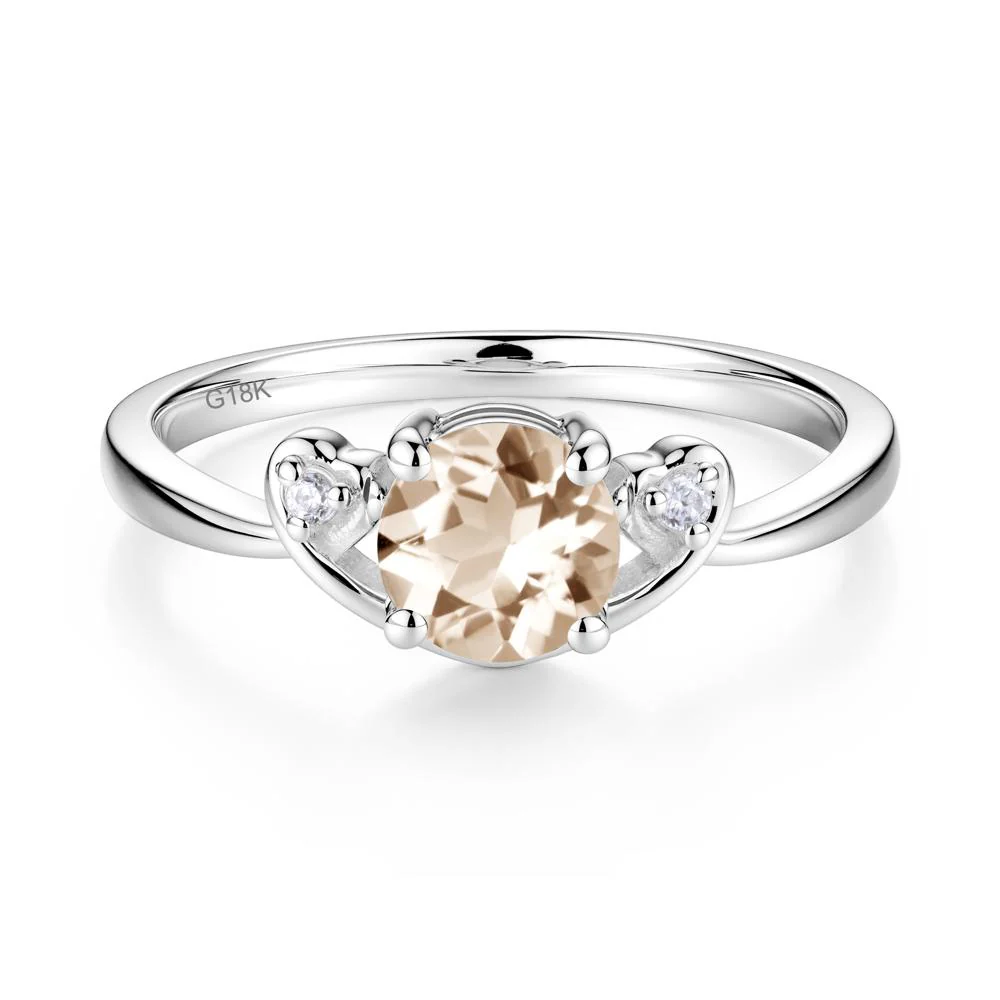Twist Band Morganite Promise Ring - Image 4