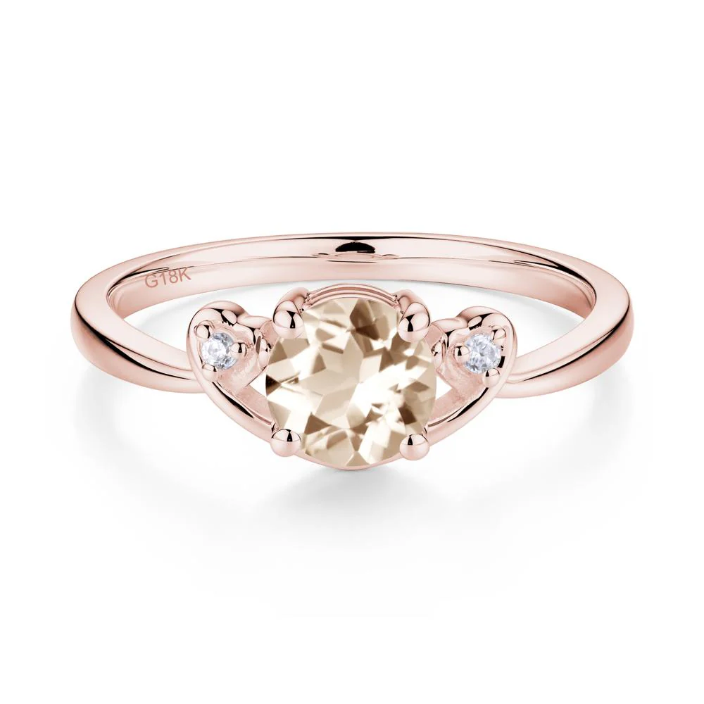 Twist Band Morganite Promise Ring - Image 5