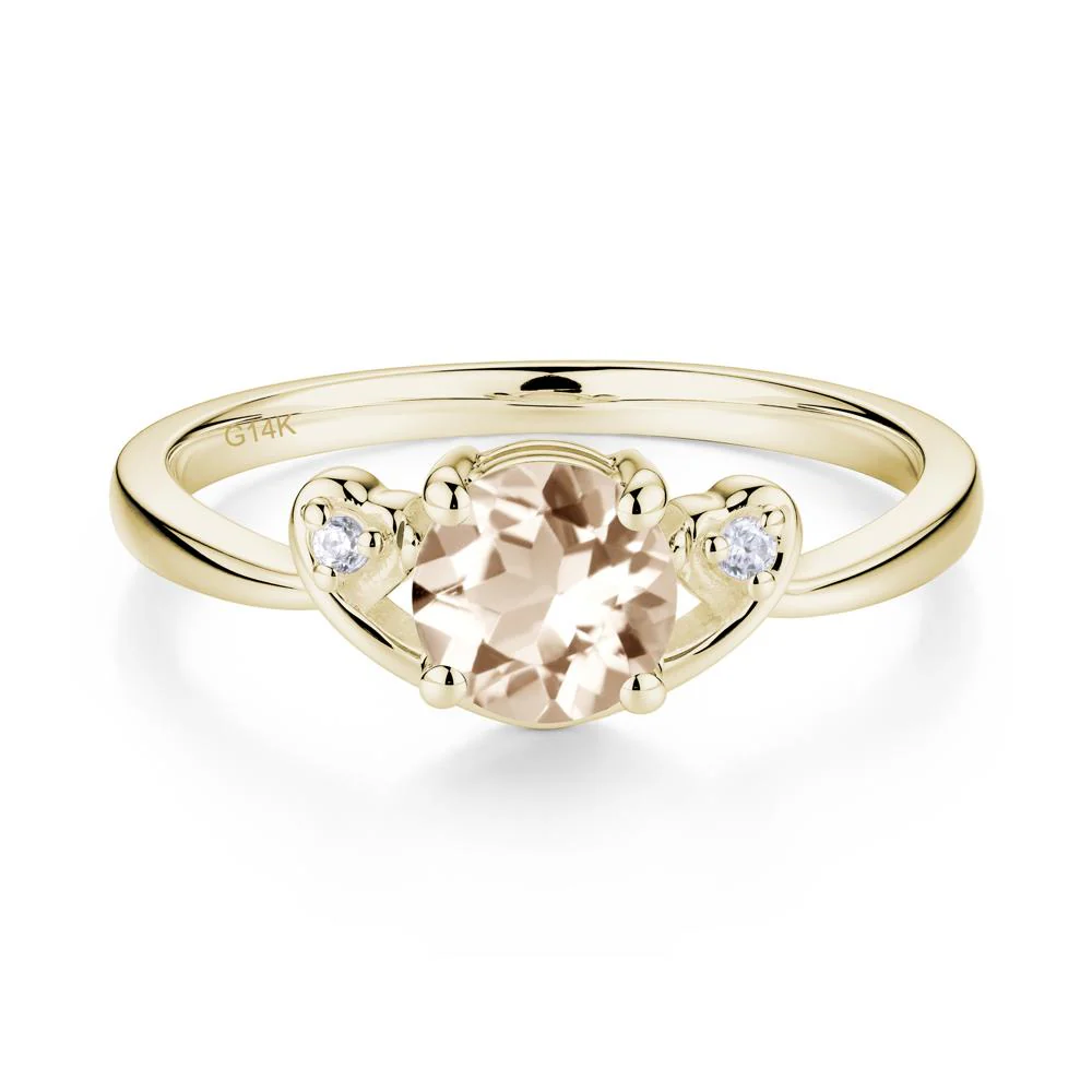 Twist Band Morganite Promise Ring - Image 6