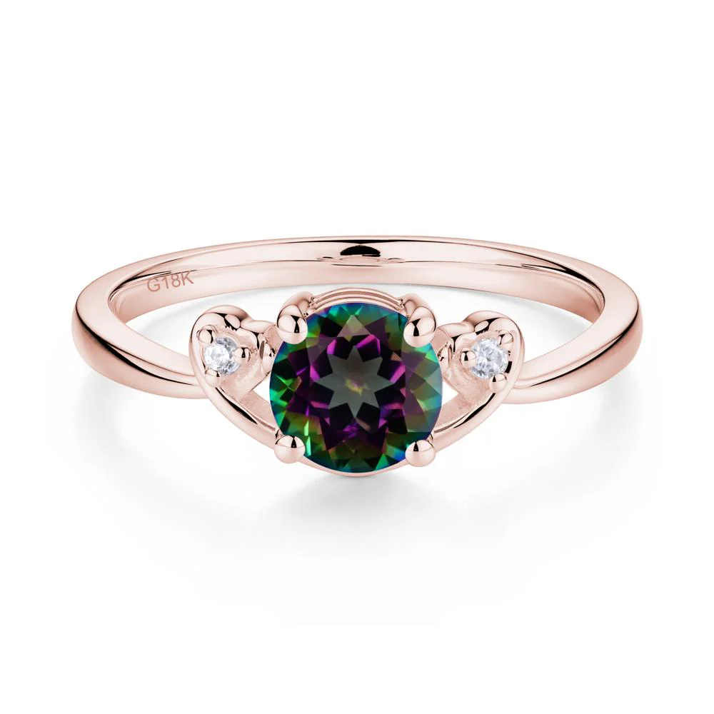 Twist Band Mystic Topaz Promise Ring - Image 2