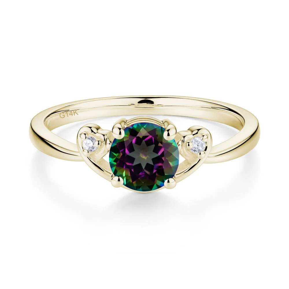 Twist Band Mystic Topaz Promise Ring - Image 3