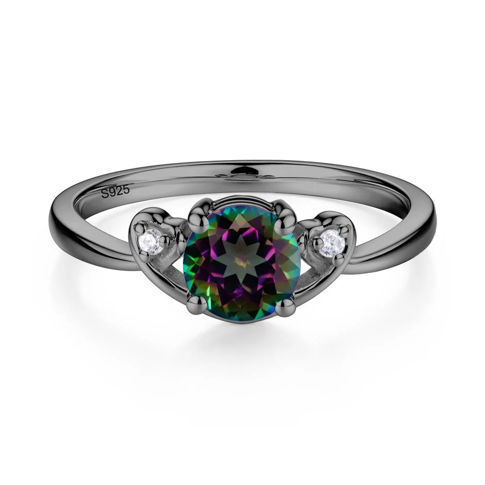 Twist Band Mystic Topaz Promise Ring - Image 4
