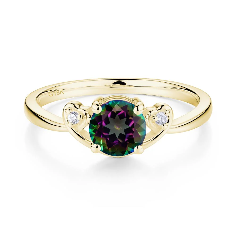 Twist Band Mystic Topaz Promise Ring - Image 7