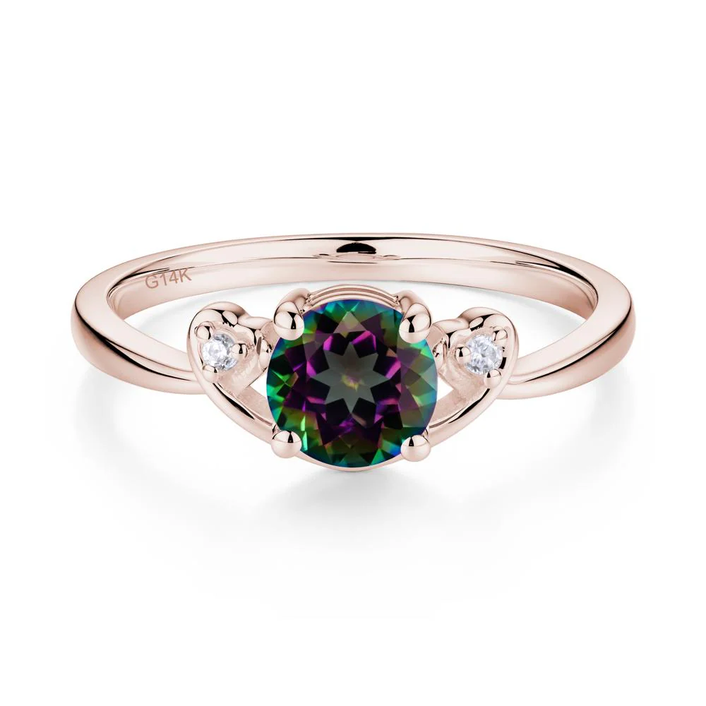 Twist Band Mystic Topaz Promise Ring - Image 9