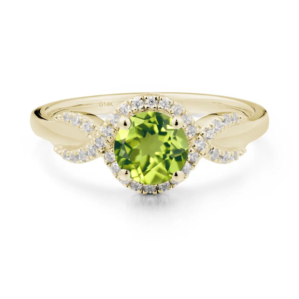 Twist Band Peridot Engagement Ring - Image 9