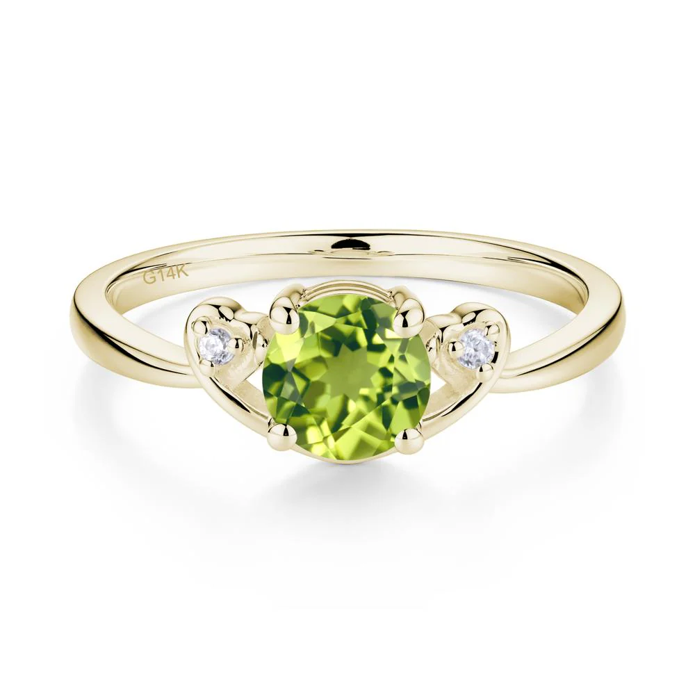 Twist Band Peridot Promise Ring - Image 3