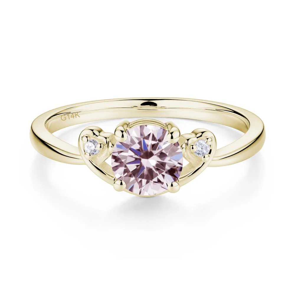 Twist Band Pink Cubic Zirconia Promise Ring - Image 7