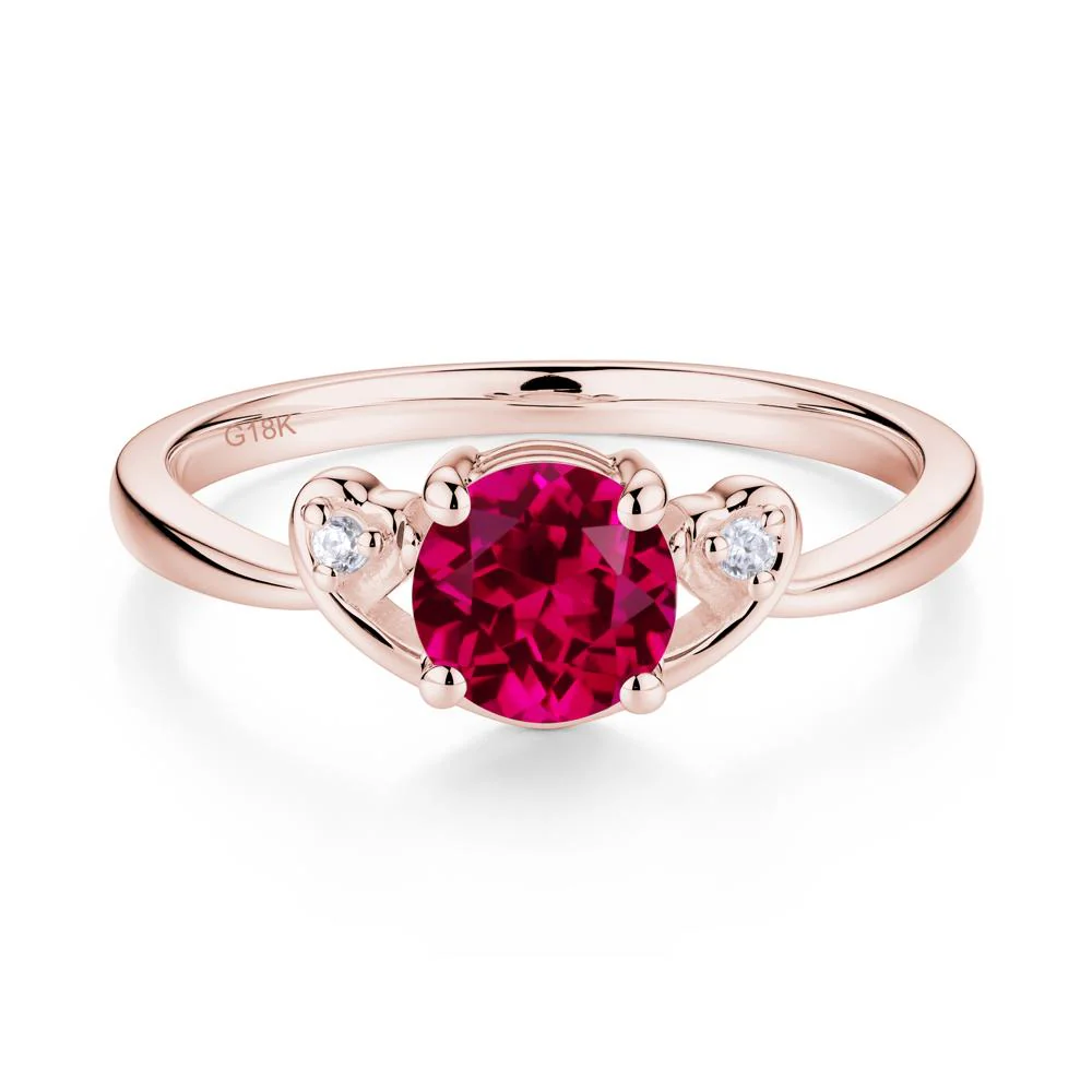 Twist Band Ruby Promise Ring - Image 9
