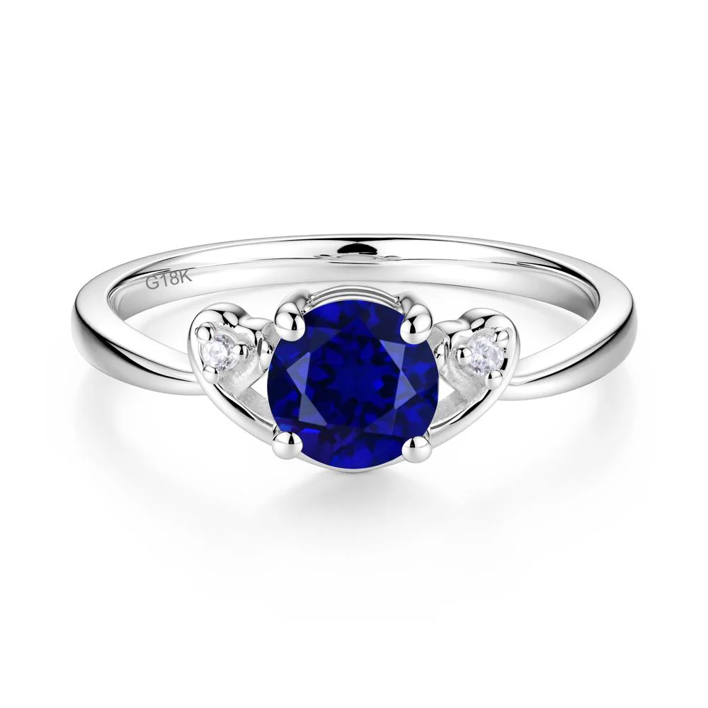 Twist Band Sapphire Promise Ring - Image 2
