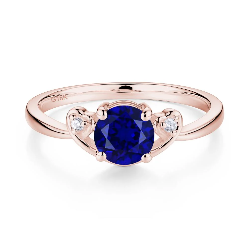 Twist Band Sapphire Promise Ring - Image 3