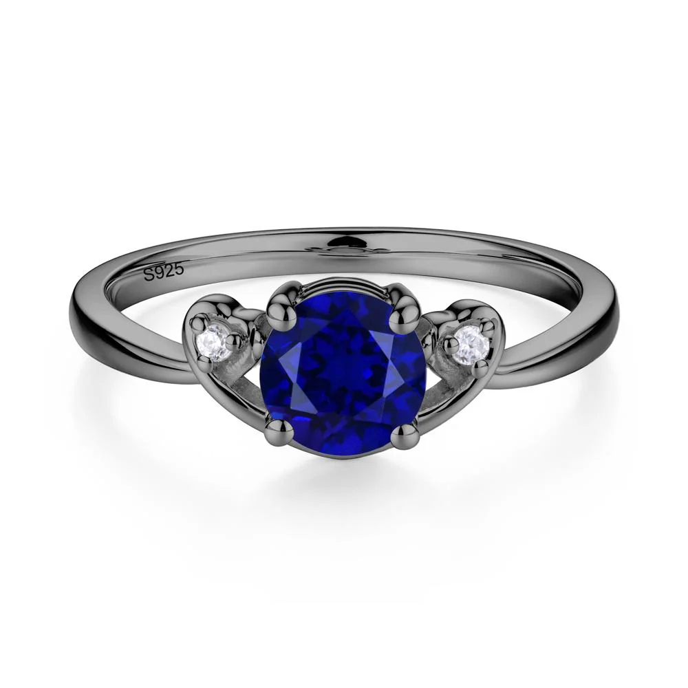 Twist Band Sapphire Promise Ring - Image 4