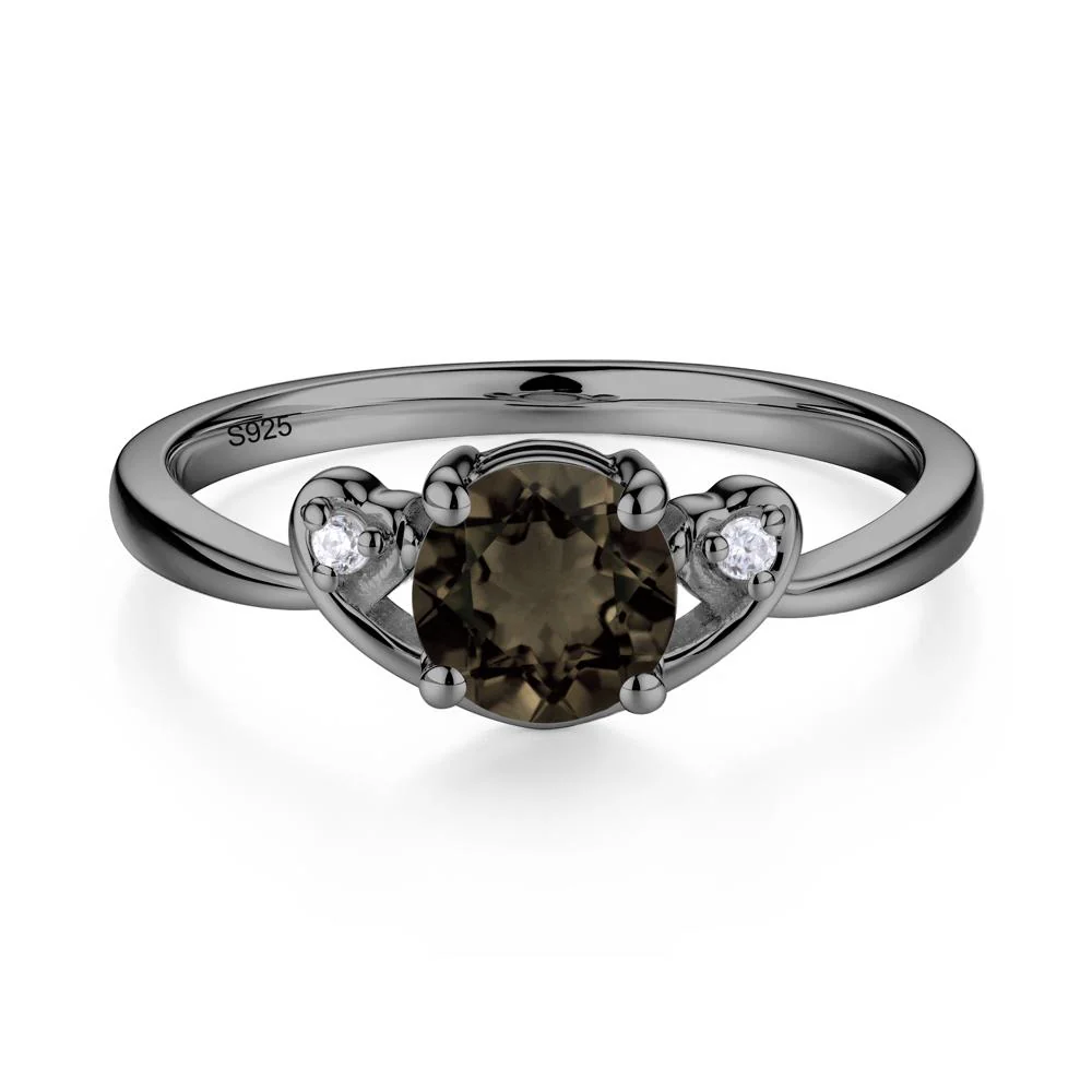 Twist Band Smoky Quartz Promise Ring