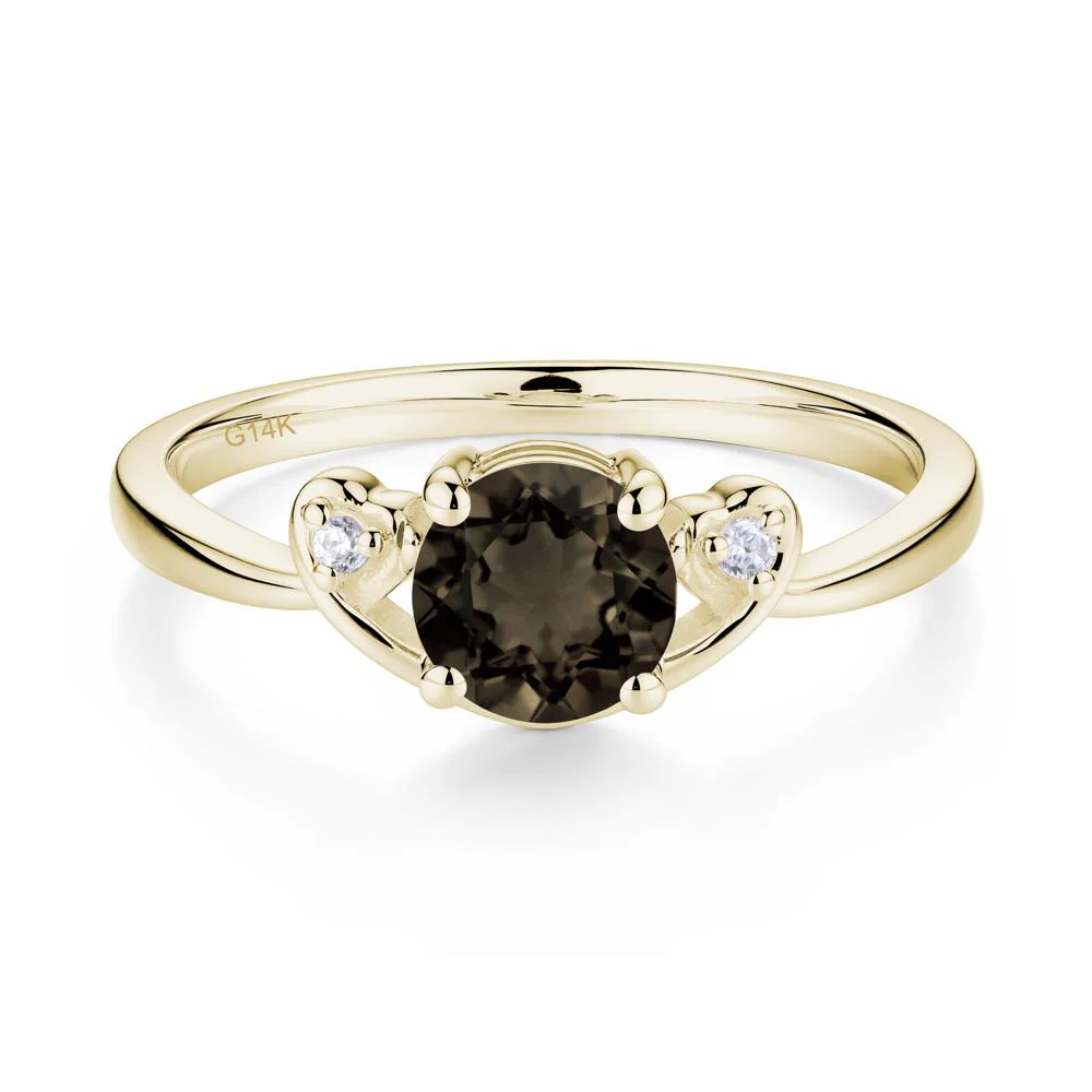 Twist Band Smoky Quartz Promise Ring - Image 3