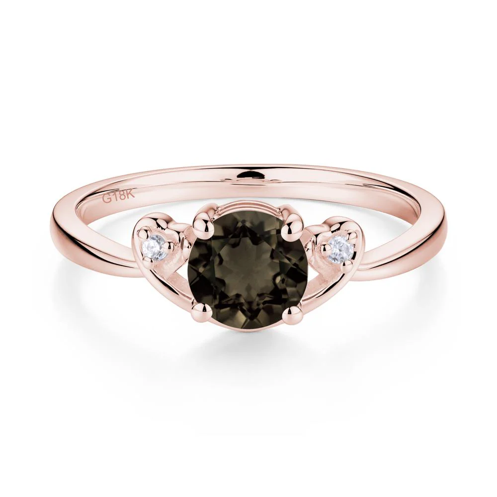 Twist Band Smoky Quartz Promise Ring - Image 4