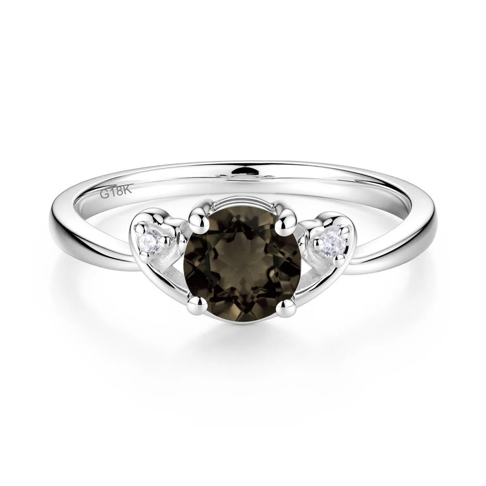 Twist Band Smoky Quartz Promise Ring - Image 7