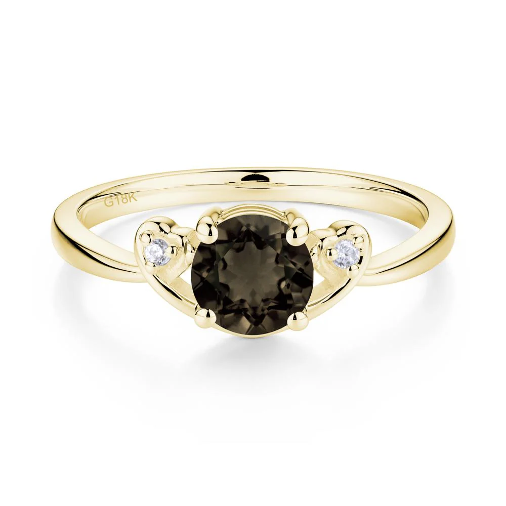 Twist Band Smoky Quartz Promise Ring - Image 9
