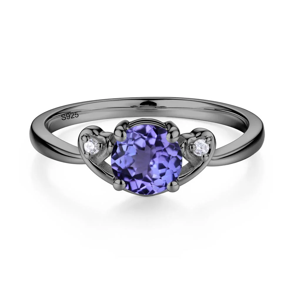 Twist Band Tanzanite Promise Ring - Image 5