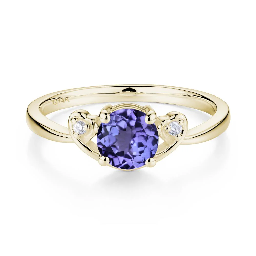 Twist Band Tanzanite Promise Ring - Image 9