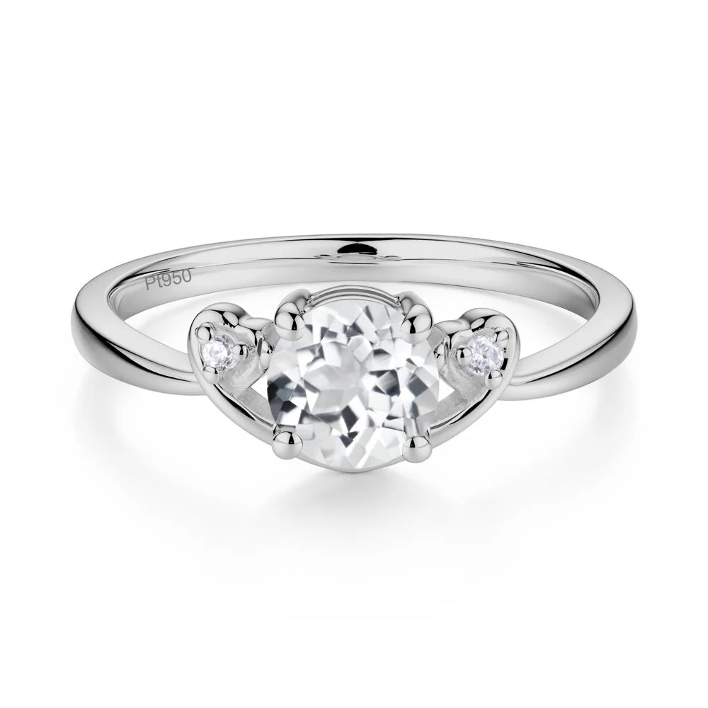 Twist Band White Topaz Promise Ring - Image 5