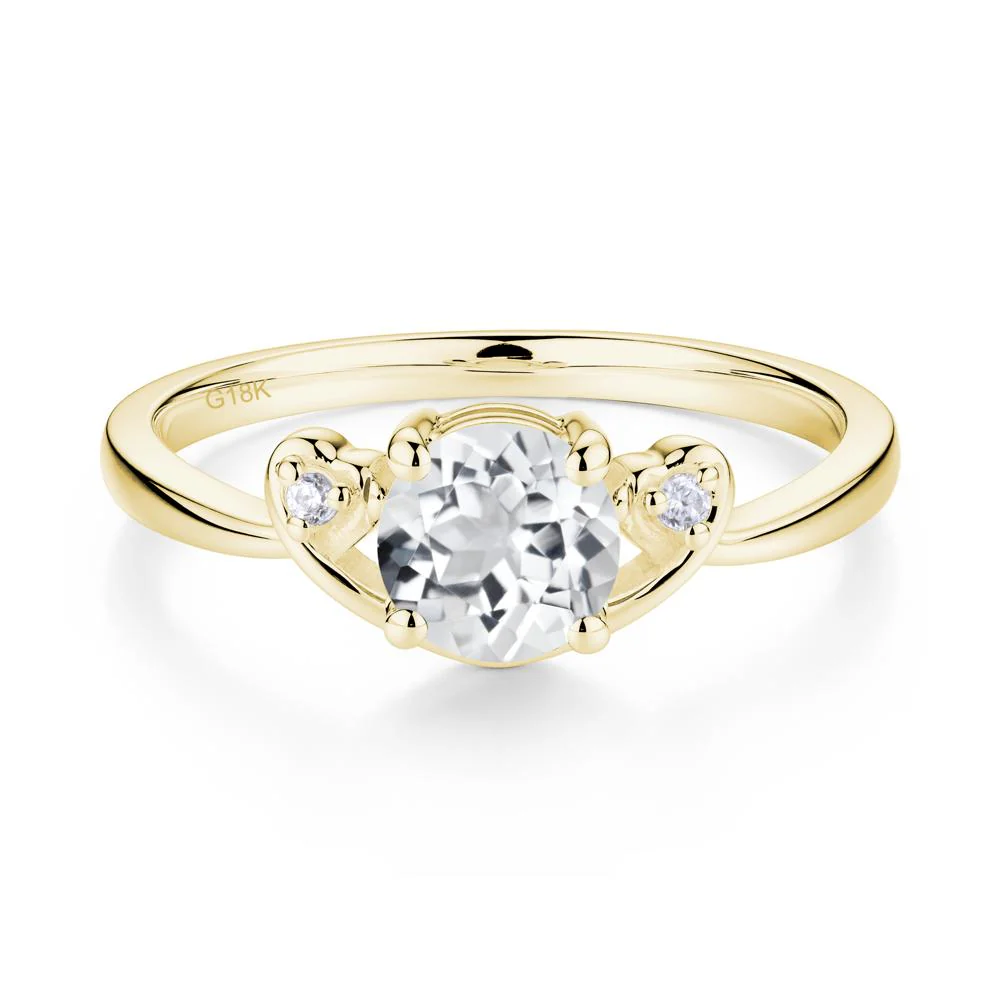 Twist Band White Topaz Promise Ring - Image 6