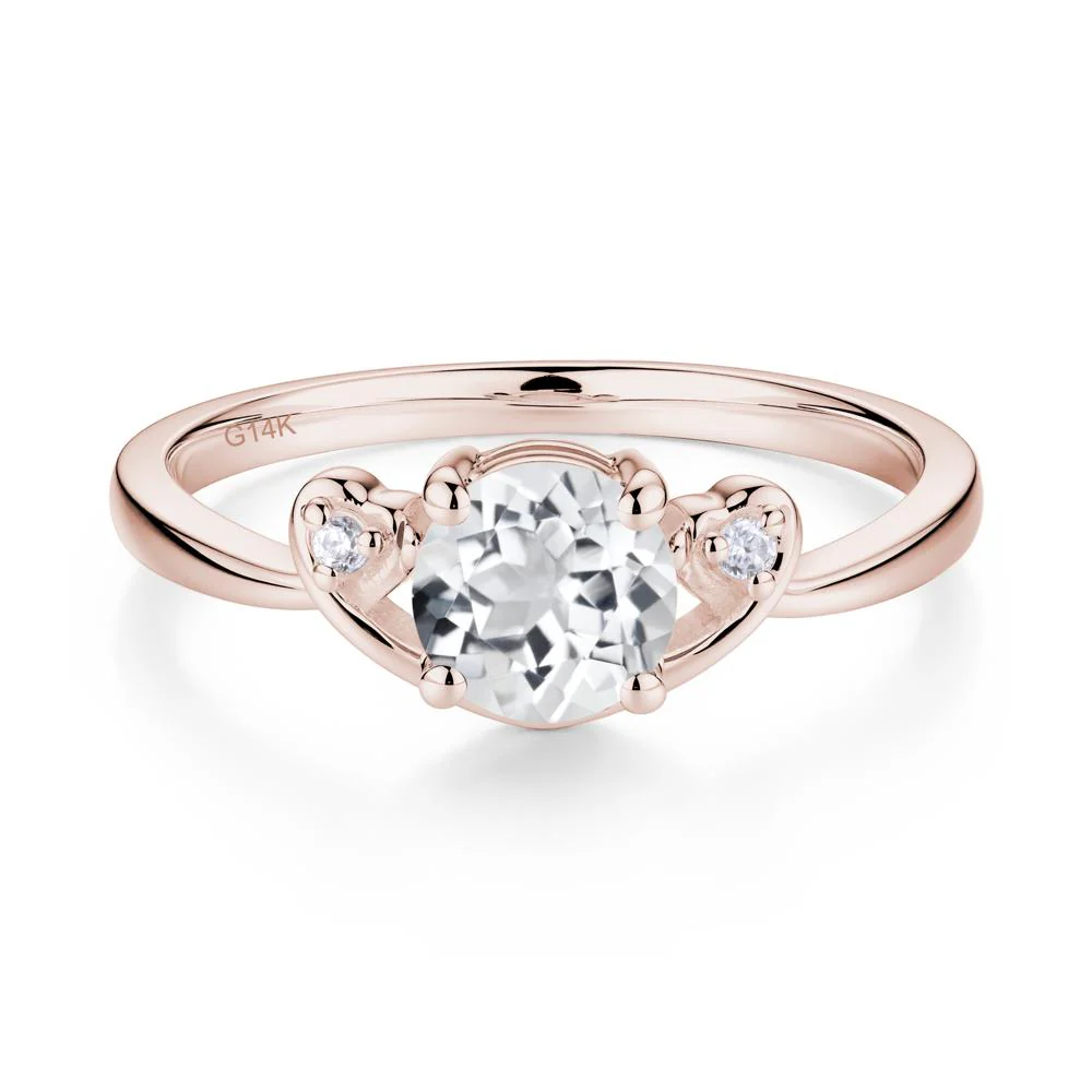 Twist Band White Topaz Promise Ring - Image 7