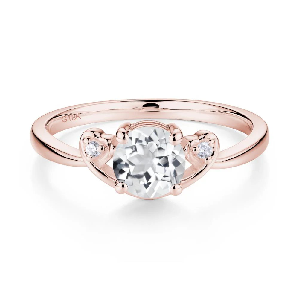 Twist Band White Topaz Promise Ring - Image 8