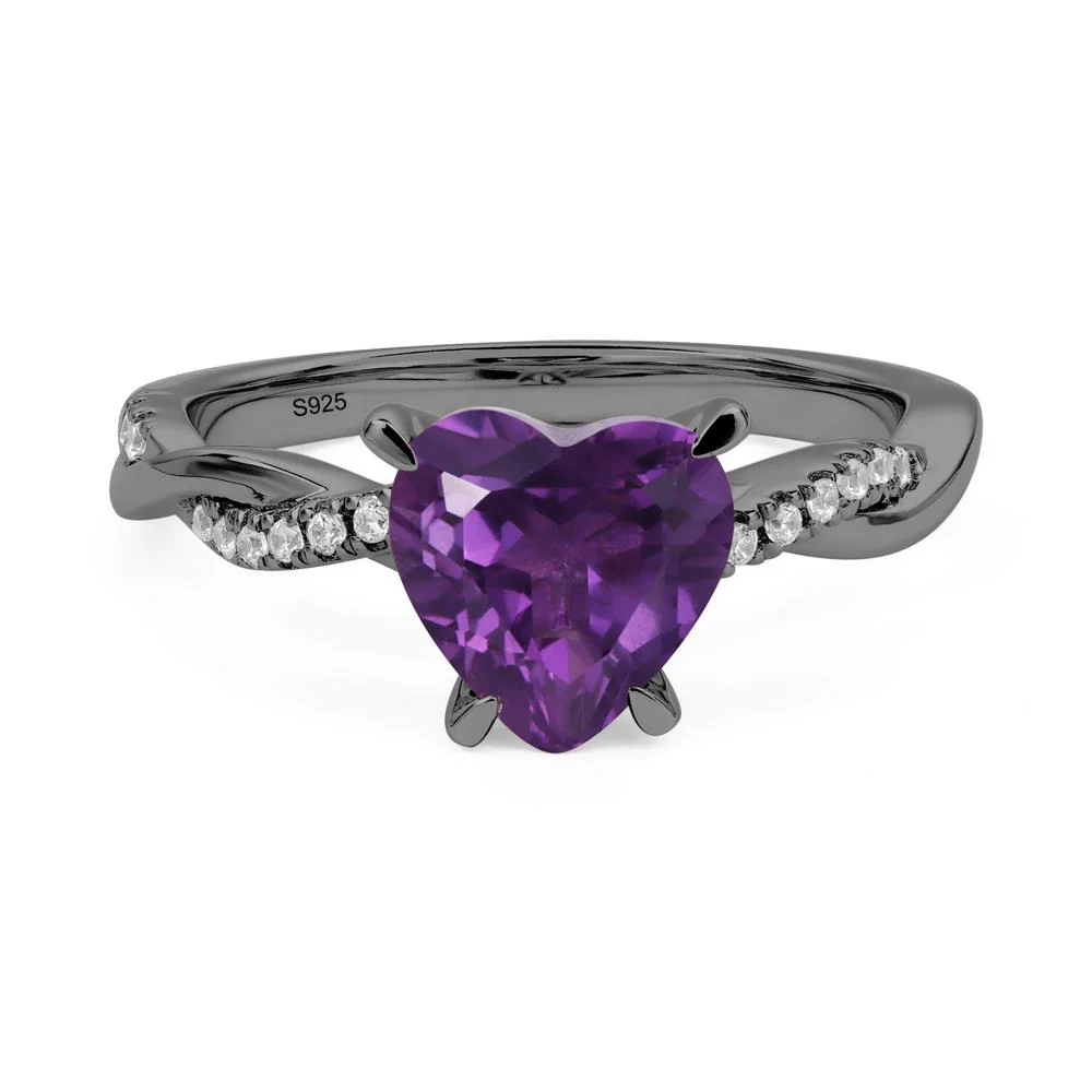 Amethyst Heart Twist Ring - Image 2