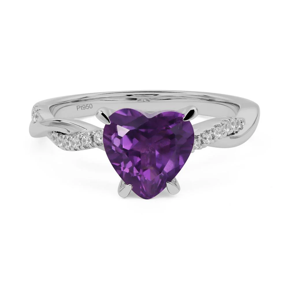 Amethyst Heart Twist Ring - Image 6